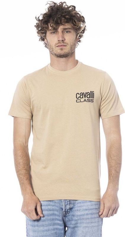 Cavalli Class - Solid Color T-shirt - Beige - Katoen