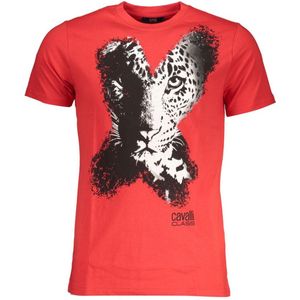 Red Leopard Graphic Tee - T-shirt - Rood - Katoen