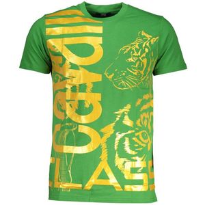 Cavalli Class - Katoenen T-shirt - Groen - Korte Mouwen - Ronde Hals