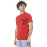 Cavalli Class - T-shirt - Rood - Katoen - Korte Mouwen - Ronde Hals