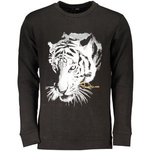 Cavalli Class - Tiger Silhouette Logo - Zwarte Sweater