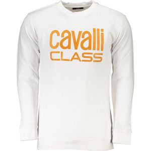 Cavalli Class - Sweatshirt - Wit - Geborsteld - Met Print Logo