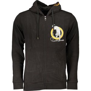 Cavalli Class - Luxe Zwarte Katoenen Hoodie - Heren