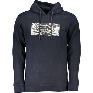 Cavalli Class - Blauw Katoenen Sweatshirt met Capuchon - Heren
