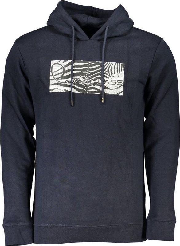 Cavalli Class - Blauw Katoenen Sweatshirt met Capuchon - Heren