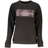 Leopard Print Crewneck Sweatshirt - Zwart - Sweater