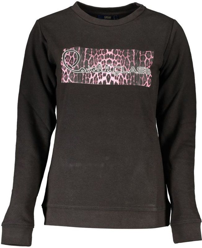 Leopard Print Crewneck Sweatshirt - Zwart - Sweater