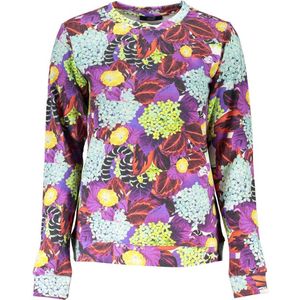 Floral Print - Crew Neck Sweatshirt - Paars - Sweaters