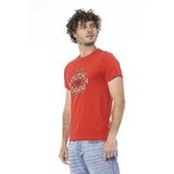 Red Crown - T-shirt - Rood - Katoen - Korte Mouwen - Logo Print