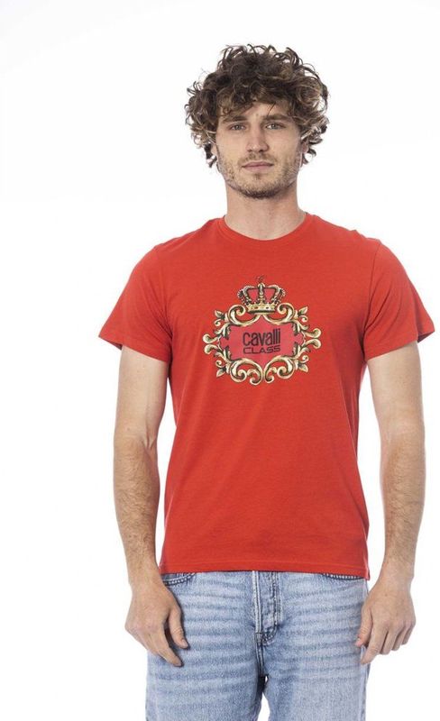 Red Crown - T-shirt - Rood - Katoen - Korte Mouwen - Logo Print