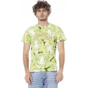 Cavalli Class - T-shirt - Lime Groen - Korte Mouwen - Tigerprint