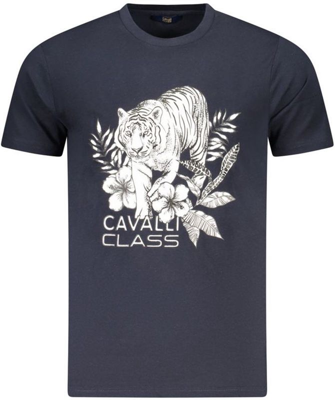 Cavalli Class - Short Sleeve T-Shirt - Blauw - Katoen