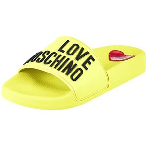 Love Moschino JA28052G1GI1340037, Mule voor dames, neongeel, 37 EU, Neon Geel