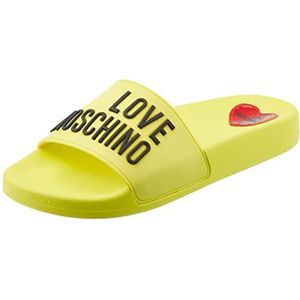 Love Moschino JA28052G1GI1340041, Mule voor dames, neongeel, 41 EU, Neon Geel, 41 EU