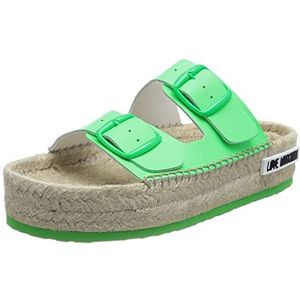 Love Moschino JA28123G1GID081037, Mule dames, neongroen, 37 EU, Neon Groen