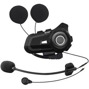 WUPP CS-1412D1 Bluetooth 5.1 S2 Motorhelm Volledige Duplex Bluetooth Intercom Headset Oortelefoon (Zwart)