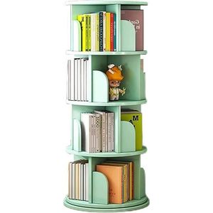 360° draaibare boekenplank boekenkast 4-plank multifunctionele 360 graden roterende boekenkast draaiende boekenplank roterende boekenkast hoge boekenkast plank opslag organizer voor slaapkamer