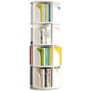 IBOWZ 360° draaibare boekenplank boekenkast creatieve 360 ° draaibare boekenkast 4/5/6 Tier eenvoudige demontage boekenplanken eenvoudige student hoek boekenplank voor thuiskantoor woonkamer studie