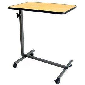 Gima - Bedtafel voor bedlegerige patiënten, met stalen frame en plaat met hoge dichtheid, met 4 afneembare wielen Ø 50 mm, waarvan 2 met rem, 27448