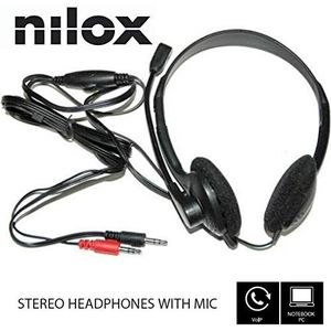Nilox Hoofdtelefoon met microfoon, stereofoonische hoofdband.