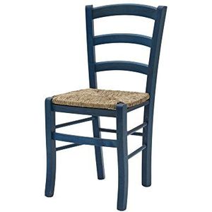 White loft, Set van 2 stoelen, hout, blauw, 43 x 42 x 88 cm