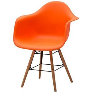 White Loft fauteuil, metaal, oranje, 62 x 62 x 82 cm