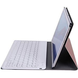 ZAORUN Toetsenbord ABS Ultradunne Split Bluetooth Toetsenbord Case Compatibel voor Huawei M5 / C5 10.1 inch, met beugelfunctie (zwart) Tablet PC Toetsenbord Accessoires (Kleur: Rose Gold)