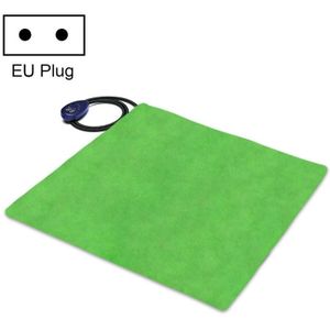 50x50cm Groene 12V Laagspanning Multifunctionele Warme Huisdier Verwarming Pad Huisdier Elektrische Deken (EU Plug)