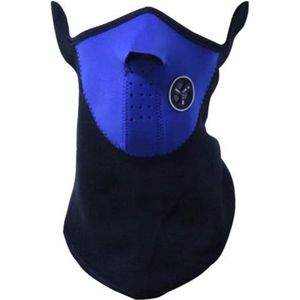 Fleece Skimasker Sjaal Bandana Nekwarmer Face Mask Gezichtsmasker Colsjaal - Winter Sport Skiën Snowboarden - Motorrijden Wielrennen Mountainbiken - Thermo Winddicht - Blauw