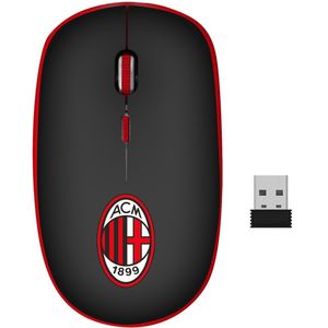 Techmade - TM-MUSWN4B-MIL - Draadloze Muis - Zwart - Rood