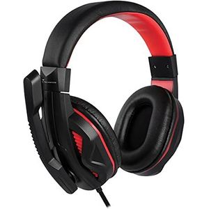 Techmade Gaming headset voor consoles/pc/laptop/smartphone, 3,5 mm, rood