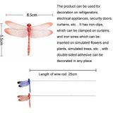 50PCS Simulation Plug Rod Magnetic Dragonfly Home Wall Garden Decoration(Blue)