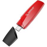 ORICO USB Solid State Flash Drive  Lezen: 520 MB/s  Schrijven: 450 MB/s  Geheugen: 256 GB  Poort: Type-C (Rood)