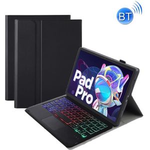 AM18-AS driekleurige achtergrondverlichting Bluetooth-toetsenbord lederen tas met touchpad voor Lenovo XiaoXin Pad Pro 2022 11.2 inch