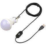 5W USB Bulb Camping Light  Specification: Dimming Wire 6500K Cold White  Quantity:2PCS