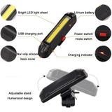 2 STKS LED oplaadbare fietswaarschuwingsstrip achterlicht (OPP rood licht)