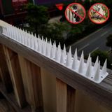 12 PCS Plastic Bird Repellent Thorns Fence Anti-Climb Nails (Wit)
