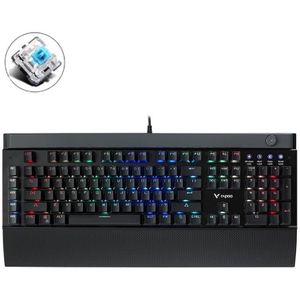 Rapoo V820 109 Keys RGB -achtergrondverlichte kantoor en mechanisch toetsenbord thuis (blauwe as)