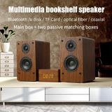 D1 Coaxial Card Bluetooth Wooden Desktop Speaker(Brown)