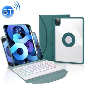 Z11BS Pen Slot Backlight Bluetooth Toetsenbord Lederen Tablet Case Voor iPad Pro 11 2021/2020/2018 (Groen)