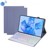 Voor Huawei MatePad Pro 11 2022 AHW12-BS Afneembare Backlight Bluetooth Toetsenbord Tablet Lederen Case (Paars)