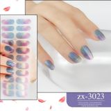 22 Fingers Shiny Onion Powder Starry Waterproof Nail Sticker(ZX-3023)