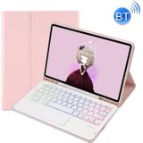 Voor Samsung Galaxy Tab A8 10.5  A700B-As snoepkleur achtergrondverlichting Bluetooth Toetsenbord lederen tablet hoesje