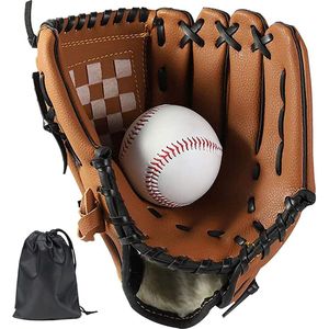 Honkbalhandschoenen - softbalhandschoenen met een bal, full baseball training wedstrijdhandschoen oordeel duurzame softbalhandschoenen voor kinderen en volwassenen