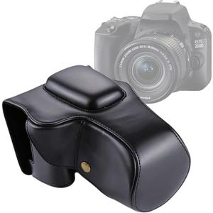 Camerabeschermingskoffer Full Body Camera PU lederen taszak voor for Canon EOS 200D Camera draagband