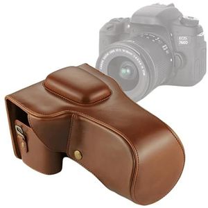 Camerabeschermingskoffer Full Body Camera PU lederen taszak voor for Canon EOS 760D / 750D Camera draagband