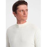 Ombre - Heren Sweater - Half Turtleneck - Creme Color - Italianstyle