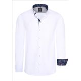 Rusty Neal - Rustyneal - Herenoverhemd - Grijs - Harde Kraag - Katoen