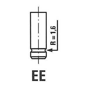 Autobianchi - Uitlaatklep - Verchroomde Klepsteel - 97 mm - Geschikt voor Fiat en Lancia