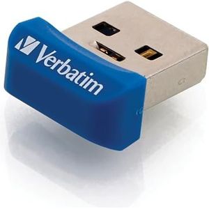 Verbatim 98710 Store 'n' Stay NANO USB 3.2-drive - 32 GB, USB-Stick met USB 3.2-interface, super plat Ontwerp, blauw